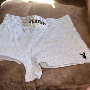 PLAYBOY Light Gray Elastic Waist Lounge Shorts